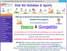 Tablet Screenshot of kidsbizholidays.com.au